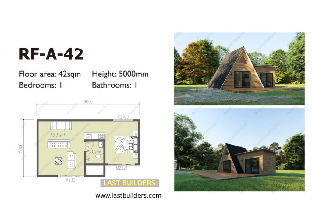 Luxury Design One Bedroom Cabin Builders Johannesburg Gauteng South Africa RF-A-42