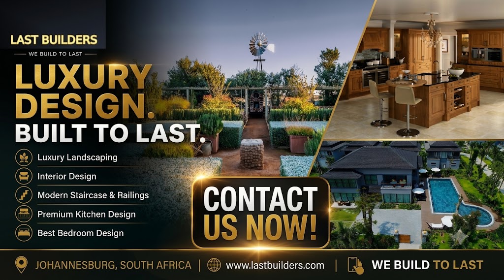 Best Luxury Landscaping, Premium Interior Design The future of Luxury Last Builders Johannesburg South Africa