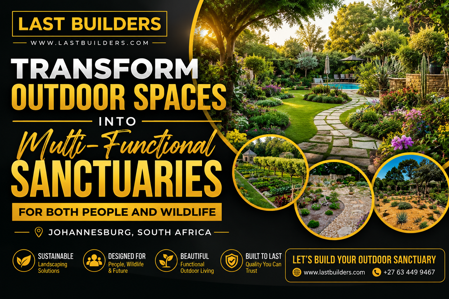 Transform Outdoor Spaces Into Multi-Functional Sanctuaries For Both People And Wildlife – Johannesburg, South Africa